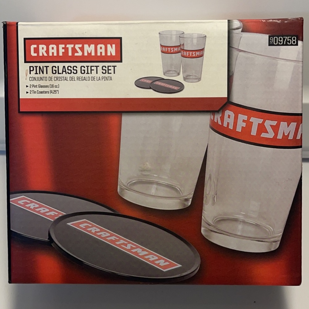 Craftsman pint glass gift set